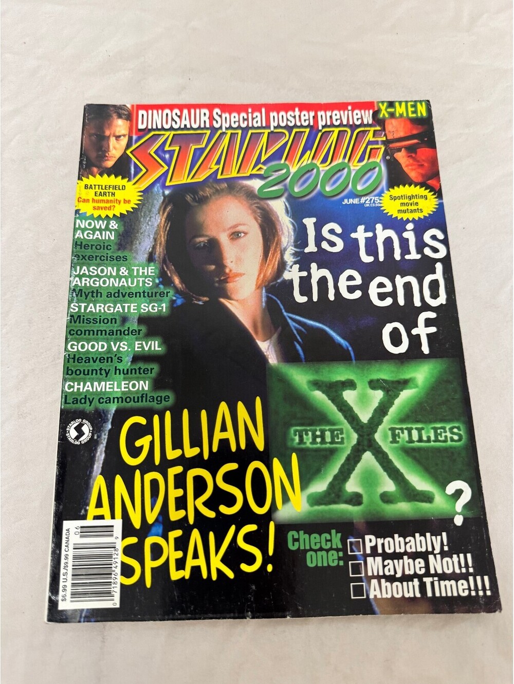 Starlog Magazine #275 June 2000 The X-Files Gillian Anderson Cover